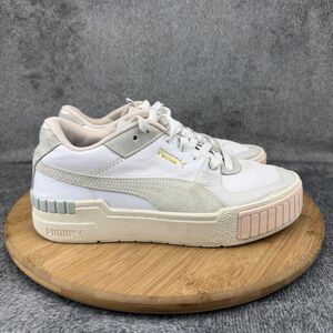 Puma Shoes Womens Size 8 White Leather Platform Low Top Sneakers 371202-02